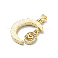 Pendenti in zirconi cubici trasparenti in micro pavè di ottone&nbsp;KK-A221-18H-G