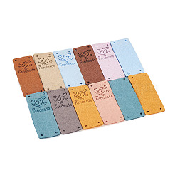 54 Stück 9 Farben Mikrofaser-Lederetiketten&nbsp;DIY-BY0001-13