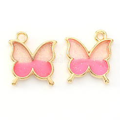 Pendentifs en émail d'alliage plaqué or léger&nbsp;ENAM-R136-24B