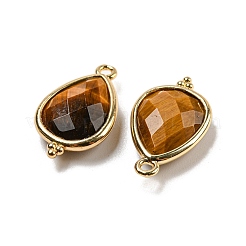Pendentifs à facettes en oeil de tigre naturel&nbsp;G-M431-15G-09