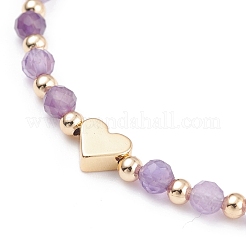 Rundes facettiertes Naturstein-Armband&nbsp;BJEW-JB07080