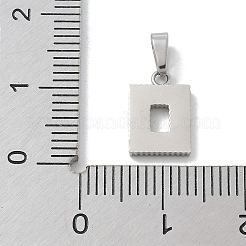 Placcatura ionica (ip) 304 acciaio inossidabile micro pavé zirconia cubica pendenti&nbsp;STAS-Z107-06P-04