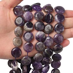 Natürlichen Amethyst Perlen Stränge&nbsp;G-L648-B25-15mm