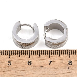 Pendientes de aro texturizados de acero inoxidable 304 para mujer&nbsp;EJEW-L307-10P