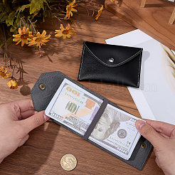 2 bolsa para guardar monedas de piel sintética de PVC de 2 estilos con botón a presión de aleación.&nbsp;ABAG-CL0001-65