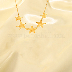 Stilvolle 304 Edelstahl Stern Mond Halsketten für Frauen&nbsp;WQ3777-1