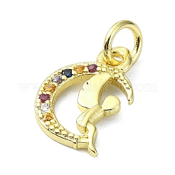 Colgante micropavé cubic zirconia de latón&nbsp;KK-H475-15G-01