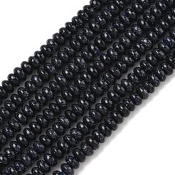 Chapelets de perles en pierre d'or bleue synthétique&nbsp;G-K343-C52-01A