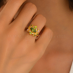 Anelli da dito da donna in ottone con micro pavé di zirconi cubici&nbsp;KW9333-1
