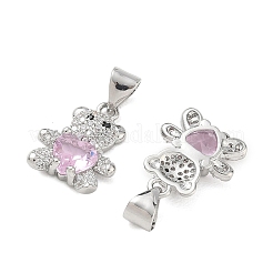 Adornos de latón micropavé de circonia cúbica&nbsp;KK-K351-69P-06