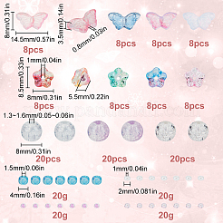 Kit de diy para hacer joyas con cuentas de vidrio y semillas&nbsp;DIY-SC0025-69