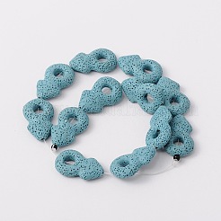 Brins de perles de roche de lave synthétique&nbsp;G-N0093-14