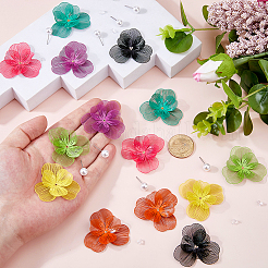 DIY-Blumen-Set zur Herstellung von Ohrsteckern aus 430er Edelstahl und Kunstperlen aus Kunststoff&nbsp;DIY-FH0009-99