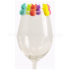 Charmes de verre à vin en silicone&nbsp;AJEW-WH0120-76