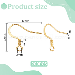200 crochet de boucle d'oreille français en acier inoxydable 304&nbsp;STAS-UN0062-29