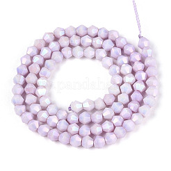 Anlaufschutz-galvanisierte Doppelkegel-Glasperlenstränge&nbsp;X-EGLA-T021-4mm-16-01