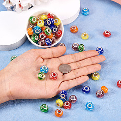 In den dunklen handgemachten leuchtenden Stil lampwork großes Loch europäischen Perlen leuchten&nbsp;LPDL-BT0001-01
