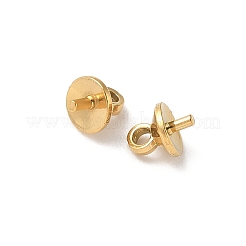 304 Edelstahl Cup Perle Peg Bails Pin Anhänger&nbsp;STAS-L300-004C-G