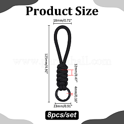 8 Stück Polyester-Strick-Handgelenkband&nbsp;AJEW-ME0002-52