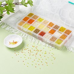 600g perles de rocaille en verre 24 couleurs&nbsp;SEED-JP0008-03-2mm