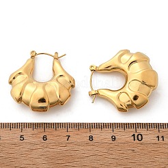 Boucles d'oreilles créoles en acier inoxydable 304&nbsp;EJEW-R026-01G