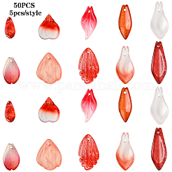 45 Stück 9 Stile transparente Glasanhänger&nbsp;GLAA-YW0003-71