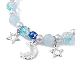 Ensemble de bracelets extensibles en plastique abs&nbsp;BJEW-JB10103