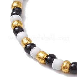 Braccialetti elasticizzati da donna con teschio di Halloween&nbsp;BJEW-JB10525-02