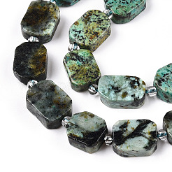 Natürliche afrikanische türkis (jasper) perlen stränge&nbsp;G-T138-16