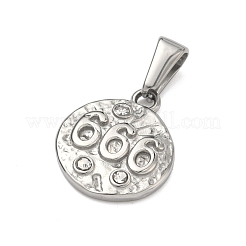 Pendentifs texturés en acier inoxydable 304&nbsp;STAS-A140-02P-6