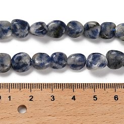 Natürliche blaue Fleck Jaspis Perlen Stränge&nbsp;G-P497-01E-67