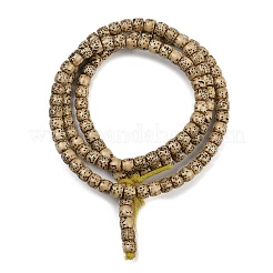 Natürlicher Rudraksha-Bodhi-Saatperlen-Strang&nbsp;WOOD-B010-A03-5x6mm