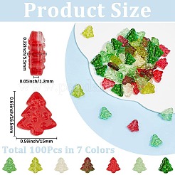 80pcs 7 Farben transparente Glasperlen&nbsp;GLAA-SC0002-81