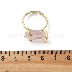 Los anillos de dedo de cuarzo natural rosa&nbsp;RJEW-B122-01G-06