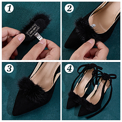 Schuhschnallenclips aus Nerzhaar&nbsp;FIND-WH0148-467A