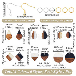 DIY-Sets zur Herstellung von Ohrhängern aus Holz mit gemischten Formen&nbsp;DIY-GA0002-63