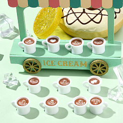 50 stücke 5 arten harz kaffee/gericht/kaffee bean figuren ornamente&nbsp;DJEW-CJ0001-33