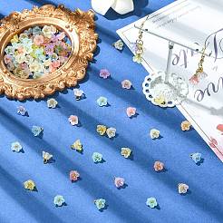 100 breloque fleur en acrylique transparent&nbsp;PALLOY-CJ00183