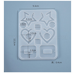 Ciondolo di forma mista e maglie stampi in silicone&nbsp;X-DIY-K031-05
