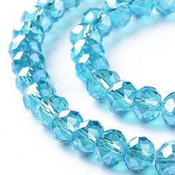 Chapelets de perles en verre électroplaqué&nbsp;EGLA-T025-01C