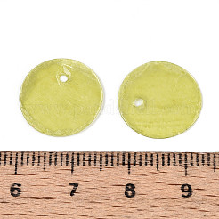 Sprühbemalte natürliche Capiz-Muschel-Scheibenanhänger&nbsp;X1-BSHE-T014-02C