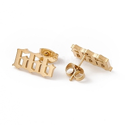 Boucles d'oreilles numérotées&nbsp;LS-EJEW-F286-01H-G