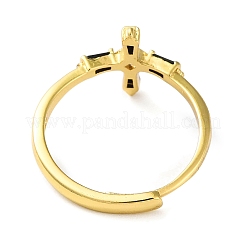 Messing mit verstellbaren Ringen aus Zirkonia&nbsp;LS-RJEW-Z017-04G