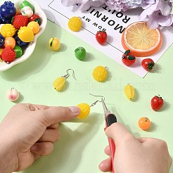60 pendentif en résine opaque sur le thème des fruits&nbsp;AJEW-CJ0005-31