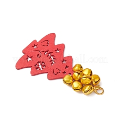 2 pz decorazioni pendenti per albero di Natale in legno di pioppo&nbsp;HJEW-JM04173
