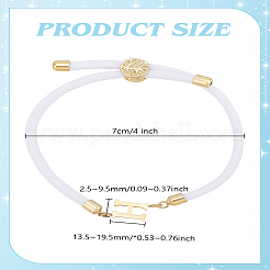 1 bracelet coulissant réglable en nylon pour femme&nbsp;BJEW-LP0001-33H-G