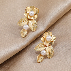 Pendientes colgantes de hierro con forma de flor de moda&nbsp;AV1063