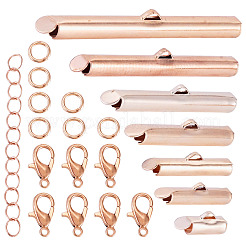 560 pz 10 stili di scorrimento in ferro sui tubi di chiusura terminali&nbsp;DIY-TA0015-90