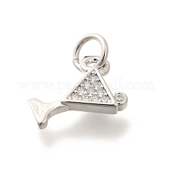 Messing micro pave klare zirkonia anhänger&nbsp;KK-L225-009P-01