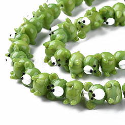 Brins de perles opaques faites à la main au chalumeau&nbsp;LAMP-T007-19-A05
